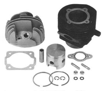 Cilinder met cilinderkop DR Vespa PK50 ø50mm Pen-12