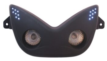 Koplamp Edge Yamaha Aerox / MBK Nitro halogeen met 8 LED's - mat zwart
