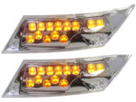 Knipperlichtset Piaggio Zip-SP / ZIP 2 Takt - 4 Takt (vanaf bouwjaar 2000) Chrome Edition R8-style LED - links en rechts/achter