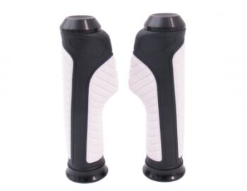 Handvatset scooter/bromfiets Edge Anatomic - zwart/wit