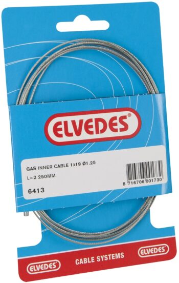 Gasbinnenkabel Elvedes universeel 2250mm 7,7 draads V-nippel (op kaart)