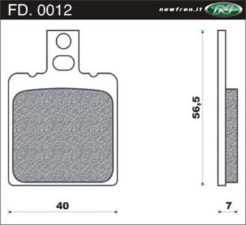 Remblokset Newfren FD0012 Aprilia RS '93 Voor&Achter - RS '96 Voor