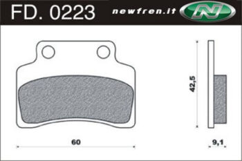 Remblokset Newfren FD0223 CPI Popcorn - Keeway Voor  - Scooter Active Organic