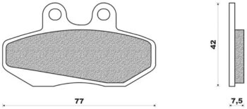 Remblokset Newfren FD0162 Derby GPR-50 / Senda-50 Voor