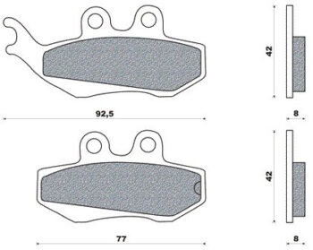 Remblokset Newfren FD0195 Gilera Runner 125-180, RS2000 Voor