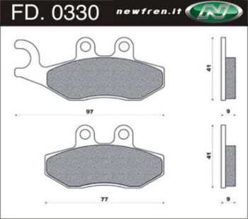 Remblokset Newfren FD0330 Piaggio Fly 2T, 4T- Gilera Runner-125/180