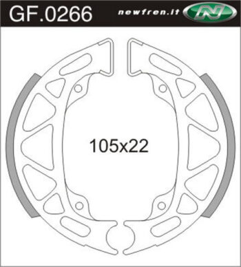 Remsegment Newfren GF0266 Piaggio Ciao-Mix, Si-Mix  Voor