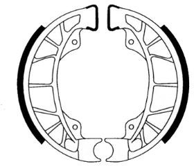 Remsegmentset Newfren GF0261 Vespa LX-50 Achter, Piaggio Skipper, Hexagon-125