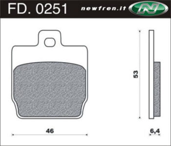 Remblokset Newfren FD0251 Yamaha Aerox Achter