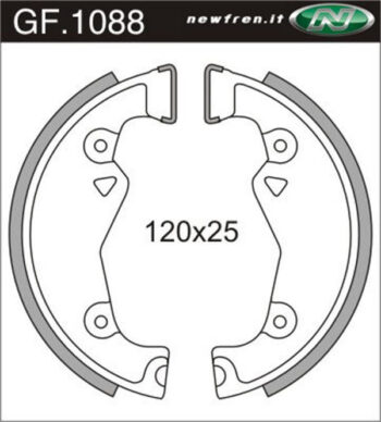 Remsegmentset Newfren GF1088 Zundapp 120mm kleine naaf