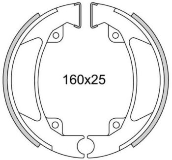 Remsegmentset Newfren GF1136 Kreidler Florett-80  (160*25mm)