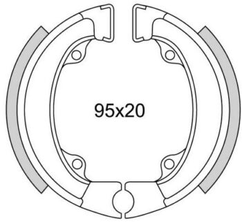 Remsegment Newfren GF1198 Sym Fiddle, Mio, Cello, Orbit Achter  (95*20mm)