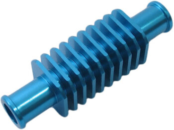 Koelelement tussen radiator slang vierkant blauw