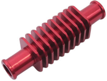 Koelelement tussen radiator slang rood vierkant