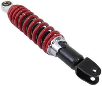 Schokbreker Aprilia/ Beta/ Honda/ Peugeot lengte verstelbaar 280 mm zwarthuis/ rodeveer