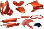 Plaatset 11-delig Edge voor Aprilia SR van bouwjaar 1997 tot 2004 - oranje metallic