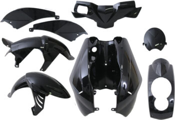 Plaatset 8-delig Edge voor Peugeot Ludix - zwart metallic