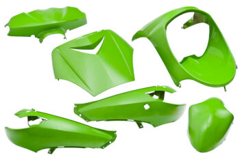 Plaatset 6-delig Edge voor Peugeot Vivacity tot bouwjaar 2008 - kawasaki groen