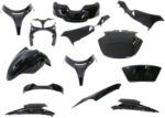 Plaatset Maxi scooter Suzuki Burgmann 13 delig zwart metallic bj. 2007 tot 2012