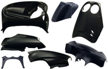 Plaatset 7-delig Edge voor Yamaha Neo's van bouwjaar 2002 tot 2008 met digitale cockpick - metallic zwart