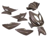 Plaatset 9-delig Edge voor Yamaha Aerox tot bouwjaar 2014 - audi bruin