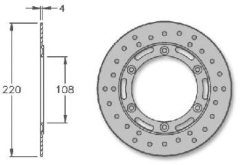 Remschijf IGM Rieju RR/ spike voorrem 220x108x4mm