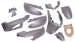 Plaatset 9-delig Edge voor Peugeot New Vivacity vanaf bouwjaar 2008 50cc 2/4 takt - mat grijs