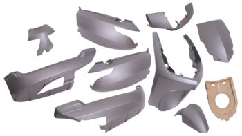 Plaatset 9-delig Edge voor Peugeot New Vivacity vanaf bouwjaar 2008 50cc 2/4 takt - mat grijs