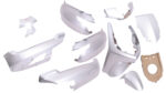 Plaatset 9-delig Edge voor Peugeot New Vivacity vanaf bouwjaar 2008 50cc 2/4 takt - metallic zilver