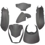 Plaatset 6-delig Edge voor Peugeot Kisbee 2T/4T - mat zwart
