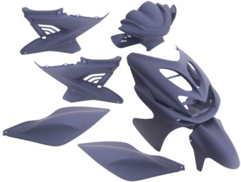 Plaatset 9-delig Edge voor Yamaha Aerox tot bouwjaar 2014 - mat donkerblauw
