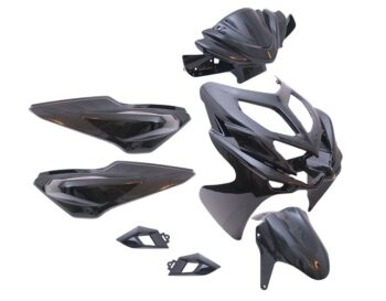 Plaatset 9-delig Yamaha Aerox-R vanaf bouwjaar 2014 - metallic zwart