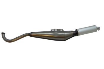 Uitlaat Puch Maxi bullet vernis/ aluminium einddemper
