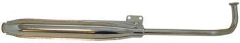 Uitlaat Tomos A3/A35 met euro-2 motor chroom standaard model 22mm