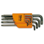 8-delige set haakse stiftsleutels Beta Tools met Tamper Resistant Torx® profiel (art. 97RTX) met support  T9-T10-T15-T20-T25  T27-T30-T40