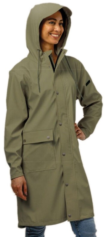 Regenjas Mirage Rainfall Trenchcoat - maat S - gemaakt van polyester soft touch - olive green