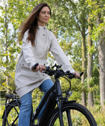 Regenjas Mirage Rainfall Trenchcoat - maat L - gemaakt van polyester soft touch - off white
