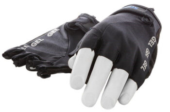 Lycra handschoen Mirage met gelpads maat  XL - zwart/zwart
