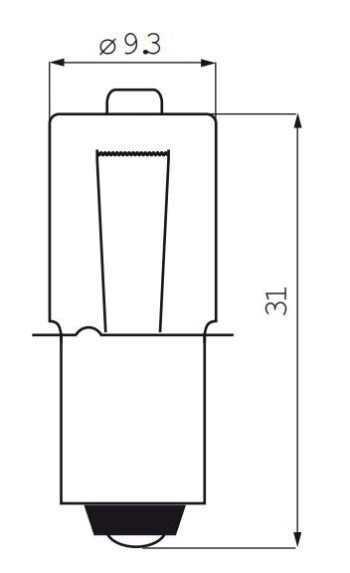 Halogeenlamp Ikzi Light met kraag 6 Volt / 2,4 Watt P13.5S (5 stuks)