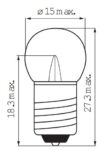 Lampje (voor) Edge 6V 0.45 Watt met schroefdraad