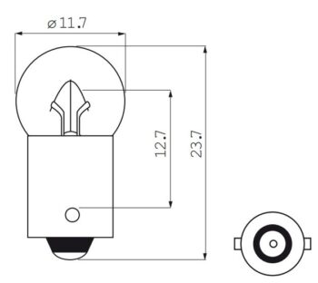 Lamp Edge 6V 0.05 Bajonet Fiets achterlicht (2 stuks)