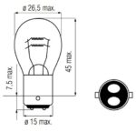 Lamp 12V-21/5W BAY15D
