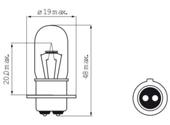 Lamp 12V 35/35W PX15D-3