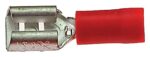 Kabelschoen connector half geïsoleerd 4.8 x 0.8mm vrouw - rood (100 stuks)