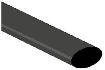 Krimpkous/minispoel 2.4-1.2 - zwart (15 meter)