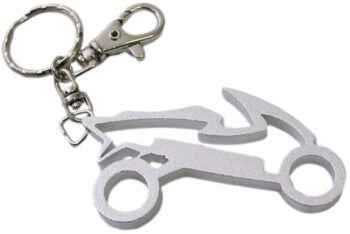 Sleutelhanger Edge 'Scooter' - geanodiseerd zilver