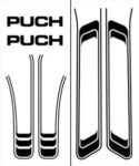 Stickerset Puch maxi zwart 6 delig