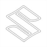 Sticker logo Suzuki wit