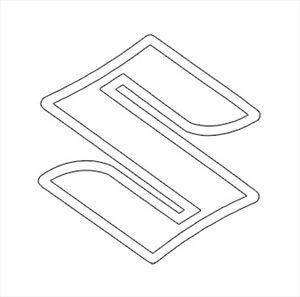 Sticker logo Suzuki wit