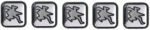 Stickerset Hebo siliconen 5 delig